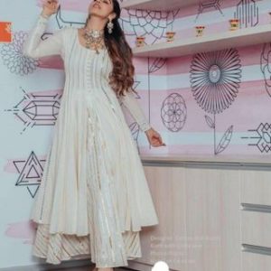Pankaj White palazzo with Dupatta