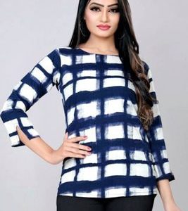 Women's Printed American Crep Top for Dailywear Casual Women/Girls Tops